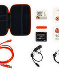 Slick Portable Kvm Console Adapter For Straight Plug And Play Laptop Server Management And Headless Bios Troubleshooting Via Hdmi Video And Usb Controls with orange cable and accessories.