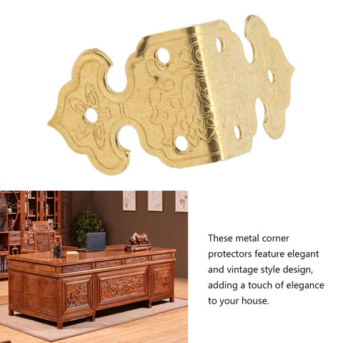 Brass Corner Protectors 10 Pack, Retro Style Dope Metal Border Guards For Wood Boxes And Furniture in elegant environment