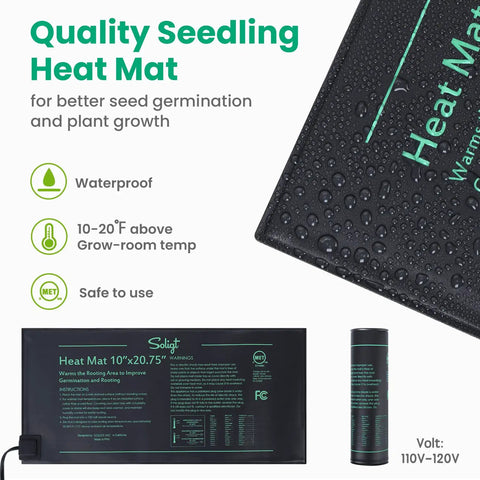 Two Pack 60 Cell Seed Starter Kit With Humidity Domes And Seedling Heat Mats For Easy Cloning Propagation And Germination Station Your All In One Garden Grow Kit For Beginners And Pros
