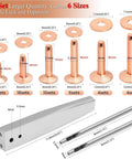 Copper Rivets And Burrs Kit For Leather Working 116 Pcs With Size 9 And Size 12 Burrs Rivet Setter Tool And Hole Punch Cutter