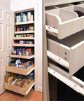 Pantry with Beefy Heavy Duty Drawer Slides With Full Extension For Cabinets And Desks, Smooth Ball Bearing Rails, 14 Inch Tracks, Two Pack