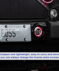 4 Pack M6 Aluminum License Plate Bolts Kit For Motorcycle Car Truck Anti Theft Fasteners on vehicle plate, front view