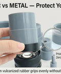 Camera Lens Repair Tool Kit For DSLR And Vintage Lenses With 9 Piece Rubber Ring Remover demonstration on lens protection.