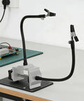 Third Hand Soldering Station With Flexible Two Arms DIY Friendly Table Vise Clamp For PCB Assembly and Circuit Board Repair