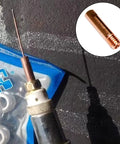 Premium 30 Pack Mig Welding Gun Copper Contact Tips In Three Sizes For Miller And Hobart M Series Guns Heat Resistant showing a copper tip on a welding gun.