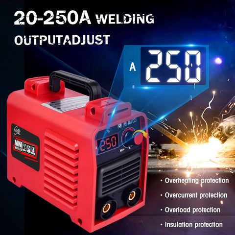 Upgraded MMA 250A 110V Welder Kit With IGBT Inverter Digital LCD Display Hot Start Anti Stick Portable Mini Welder DIY Tool Set