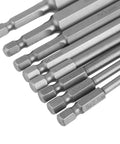 Kickstart Any Heavy Duty Job With These Top Tier S2 Steel Hex Bits. Solid 2.5 To 12 Millimeter Screwdriver Heads on drill bits