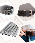 Leather Hole Punch Tool Oval 9x5mm Carbon Steel Hollow Punch for leather watch bands and craft projects, great for multiple uses.