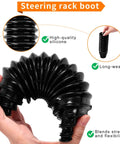 Rack And Pinion Boot Kit With Silicone Inner Tie Rod Boots, Bellows And Clamps in hand demonstrating flexibility