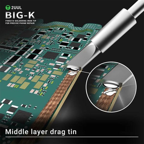 Durable Soldering Iron Tip For Precision Electronics Assembly And Education Pro Grade Soldering Head For Tight Spots Smartphone Tablet Repair, close-up on PCB