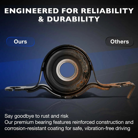 Driveshaft Center Support Bearing For Ford Edge AWD 2007-2014 Replacement, carrier bearing unit shown with rust-resistant metal housing
