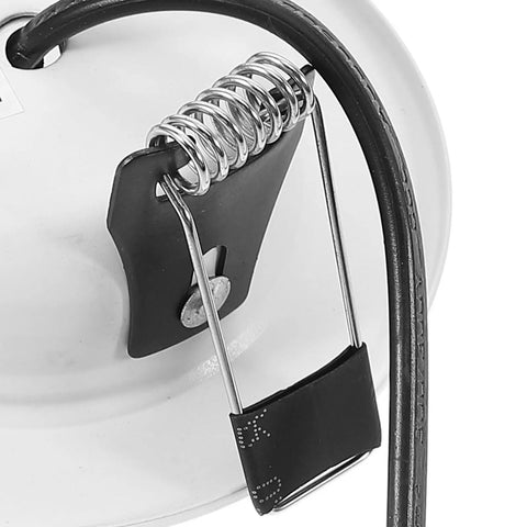 Close-up of ROMISBABA 10 Pcs White LED Recessed Downlight Retrofit with Metal Housing, detailing spring and clip mechanism.