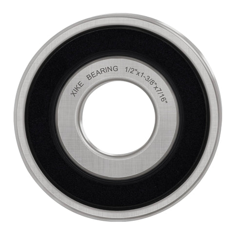 Deep groove ball bearings set with double seals and dimensions 1/2x1-3/8x7/16 inch; durable chrome steel for easy install; 1621-2RS.