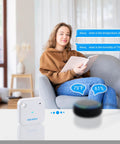 WiFi Thermometer and Humidity Sensor IBS TH3 Smart Temp Humidity Monitor With Remote Phone Access, 2.4GHz Wireless Control, No Gateway Needed, Easy App Setup for Home, Office, Garage, or Patio, on table