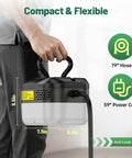 Primiorix 2500W Steam Cleaner Handheld High Temp Steamer With 15S Fast Heat Up for Grease Grime and Residue Removal, compact size with hose and power cord.