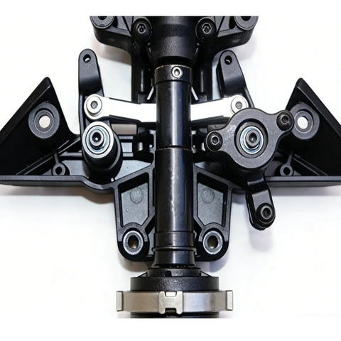 Close-up of Pro Grade Hardened Steel Center Front Driveshafts for Traxxas UDR 8556 Unlimited Desert Racer, rugged durability, exact fit