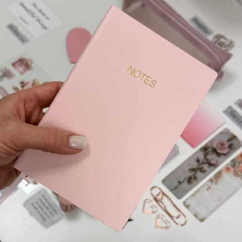 Aesthetic Stationery Gift Set 22 Piece Bundle With Journal Box Blush Pink Includes Pencil Pouch Pens Eternal Pencil Stickers