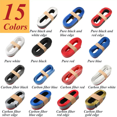 15 color options of Universal Car Front Bumper Protector Self Adhesive Rubber Lip Spoiler Trim Guard Heavy Duty 2.5M