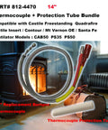 14-inch replacement thermocouple with protection tube bundle for Quadrafire Castile/Contour
