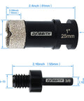 1 Inch Dry Diamond Core Drill Bit For Tile And Concrete - Pro Grade Vacuum Brazed Hole Saw with 5/8-11 Thread and 3/8 Inch Hex Adapter