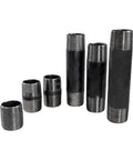 60 Piece Malleable Black Pipe Fitting Kit One Half Inch Nipples For DIY Projects Bundle With Varied Lengths on display