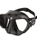 Low Volume Silicone Diving Mask With Antifog Dual Lenses 3D Buckle Wide Peripheral Vision For Freediving And Spearfishing Black Plasma Antifog Coating