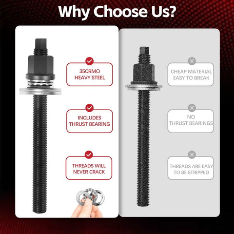 Comparison of Harmonic Balancer Installation Tool For GM LS Series V8 Engines With Thrust Bearing And Wrench Flats Crank Pulley Installer