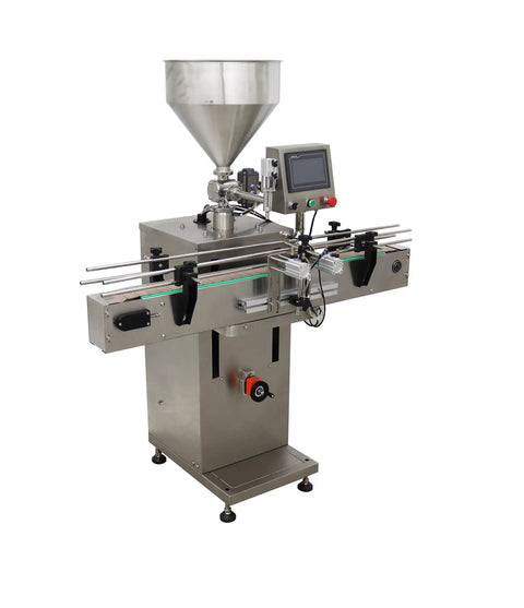 Heavy Duty Servo Automated Paste And Liquid Filling Machine 100 To 1000 Milliliter Capacity with stainless steel bowl and digital controls.
