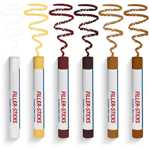Wood Repair Wax Pens Set With Ten Blendable Colors For Hardwood Floors Cabinets And Furniture No Tools Needed Mess Free Fast Fix That Blends Perfectly And Lasts Long DIY Friendly displayed in various shades 