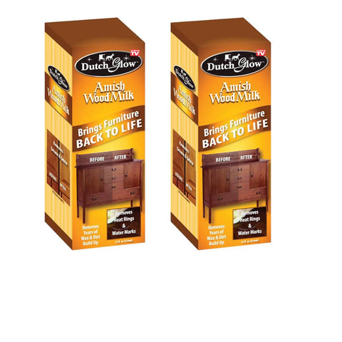 Packaging for Amish Wood Milk Cleanser And Polish For Painted Surfaces, Wood Floors, And Furniture, 12 oz bottle, pack of 2.