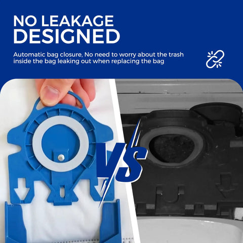 No leakage design of Nine Pack Vacuum Bag Set For Classic C1 C2 C3 And S Series Cleaners With 3D Efficiency AirClean Bags