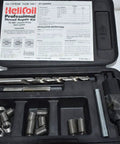Heavy Duty Thread Repair Kit With Drill Bit 304 Stainless Steel 7/16-20 UNF Inserts 18 Piece Set in open case for metal repairs