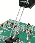 Portable Coil Tester For PCB Diagnostics And Inductor Fault Detection High Sensitivity Board Checker on green circuit board