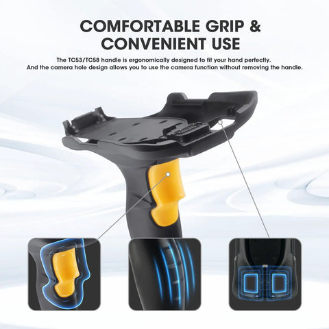 Trigger Handle For TC53 TC58 Handheld Barcode Scanner Mobile Computer With Rugged Protective Case Required To Ensure Safe Sensitive Scanning And Comfortable, Secure Grip TRG-NGTC5-ELEC-01
