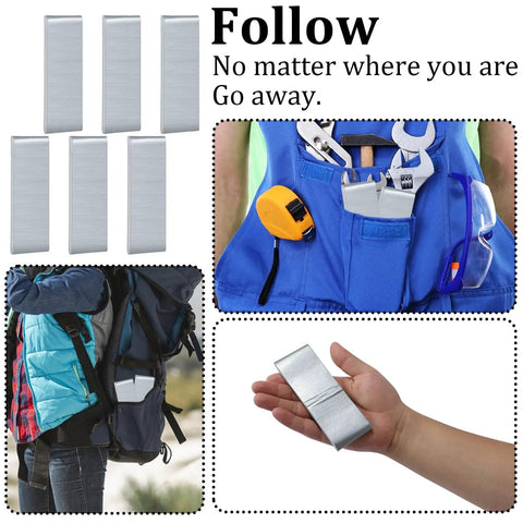 Six Pack Mini Pocket Duct Tapes Travel Size 1.77 Inch By 9.84 Feet Flat Fold Heavy Duty Waterproof Cloth Base Tape for Quick Repairs Outdoor Gear EDC