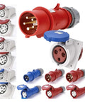Industrial Waterproof Plug And Socket Connector With Surface Or Concealed Installation, 3 4 5 Hole Cores, 16A 32A, Built Tough