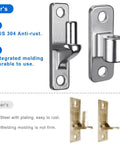 Image showing Heavy Duty 304 Stainless Steel Gate Hinges Non Welded One Piece Design Wall Mount Hinges with Five Eighth Inch Pin.