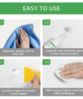 Instructions for Ultimate Drywall Repair Kit For Quick Hole Fill And Scratch Repair, 250g Spackle Paste application process