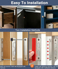 Heavy Duty 4 Pack Magnetic Door Catch Sliding Wardrobe Cabinet Latch With Dual Magnet Core Invisible Design installation guide image.