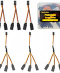 Servo Y Harness Splitter Cable 3 Pin Male To Female Extension Lead Compatible With JR Futaba Servo Extensions for RC