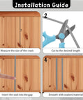 Installation guide for Grab This Cool 26 Ft Backer Rod For Your DIY Projects! shows cutting, inserting, and sealing steps.