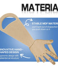 Badass Safety Mdf Table Saw Push Stick And Miter Block Grabber With Quick Release Finger Hook showcasing ergonomic hand-shaped design.