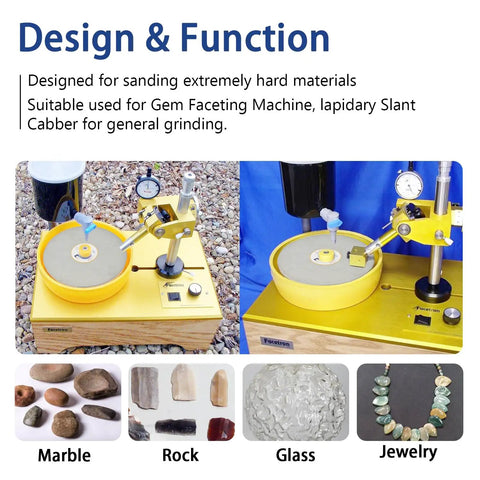 Diamond Grinding Wheel Disc For Flat Lap 6 Inch Diamond Wheel With One Half Inch Arbor Hole 60 Grit Beast Heavy Duty Pro Grade for sanding hard materials like granite, marble, and gemstones.