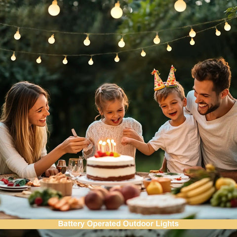 Warm White 100 LED Globe Battery Operated Christmas Lights Indoor With Eight Modes For Cozy Dorm Room Bedroom Or Tree Decor
