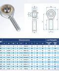 2-Pack Rod End Bearing 5/16 Bore 5/16-24 Right Thread Self-Lubricating Male Thread Steel Joint With Jam Nuts For Forging Machines CNC Equipment Auto Steering Linkages And Heavy Duty Industrial Applications, POSA5-style