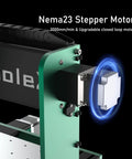 CNC Router Machine 4030-Evo Ultra 2 Nema23 stepper motor with upgradeable closed loop, part of the precision system for metal and wood cutting.