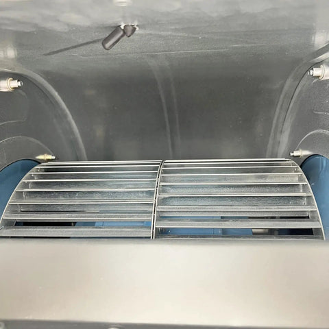 Inside view of Heavy Duty Commercial Spot Cooler With Killer 51000 Btu Cooling showing fan grilles and internal components.