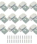 12 Pack Magnetic Door Catch Kit with heavy duty cabinet magnets, metal plates, and screws for easy DIY cabinet and drawer latching.