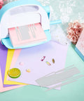 Die cutting machine with Paper Beads Cutting Dies For Card Making And Scrapbooking Template Kit In Carbon Steel on a craft table