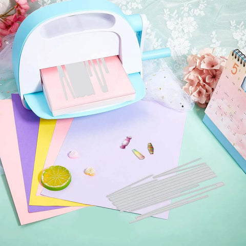 Die cutting machine with Paper Beads Cutting Dies For Card Making And Scrapbooking Template Kit In Carbon Steel on a craft table